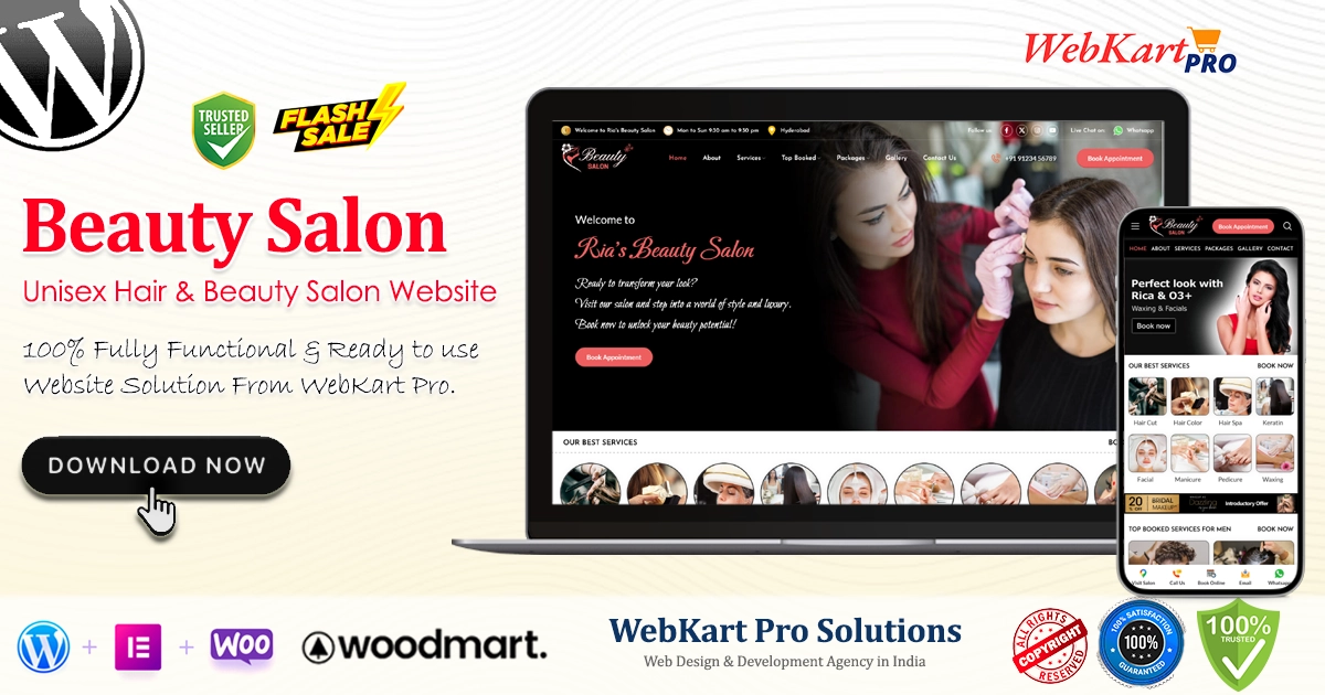 Beauty Salon – Unisex Hair & Beauty Salon Website