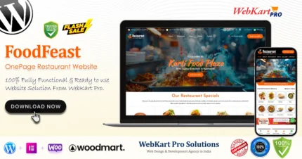 "FoodFeast – OnePage Restaurant Website "